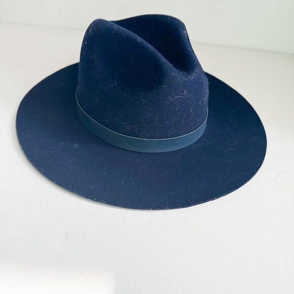 Wyeth Navy Blue Wool Felt Rancher Hat OS - Picture 5 of 9